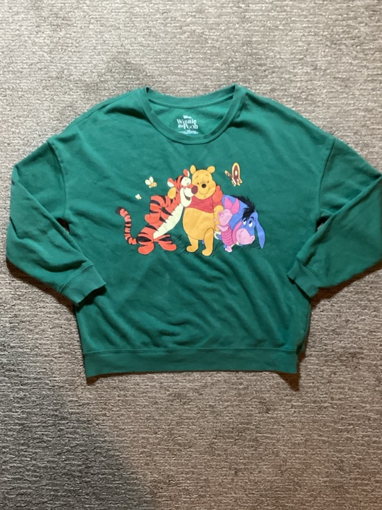 Hybrid Apparel Sweaters - Hybrid Apparel Green Disney Winnie the Pooh Logo Sweatshirt